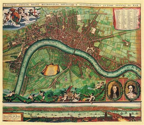 "London Map 1600s" Canvas Prints by Sol Noir Studios | Redbubble