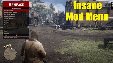 Insane Red Dead Redemption 2 Mod Menu (PC/Singleplayer) | Script Hook ...