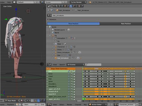 rigging - Splitting Blender animation into separate clips - Blender ...