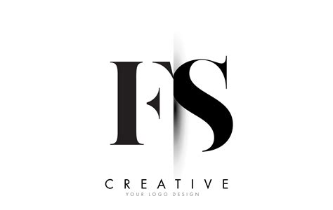 FS F S Letter Logo with Creative Shadow Cut Design. 5040108 Vector Art ...