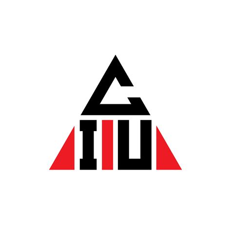 CIU triangle letter logo design with triangle shape. CIU triangle logo ...