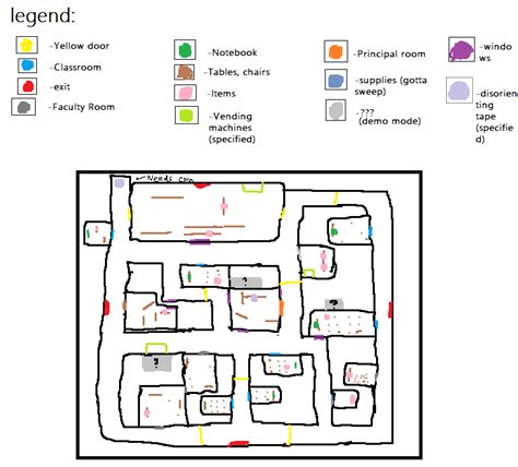 Recreated the Baldi's Basics map in MsPaint because I have 18 hours in ...