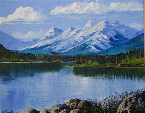 Snowy Mountain Peaks | Margo Munday Fine Art | Classical and ...