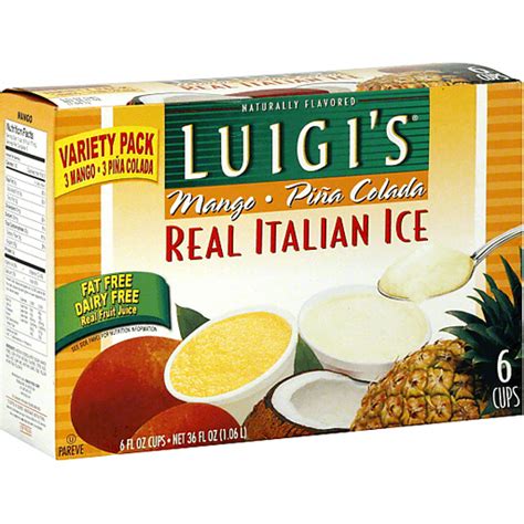 Luigi's Real Italian Ice Mango - 6 CT | Frozen Foods | Clements'