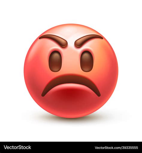 Angry pouting emoji Royalty Free Vector Image - VectorStock