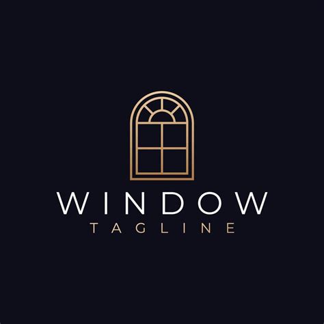 luxury window logo design 11892123 Vector Art at Vecteezy