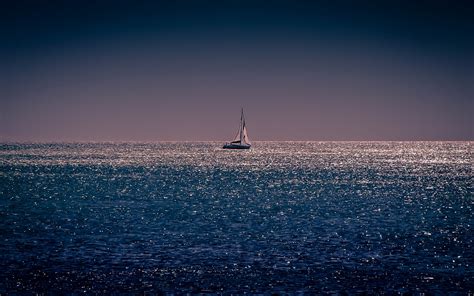 sea, horizon, sail Wallpaper, HD Nature 4K Wallpapers, Images and ...