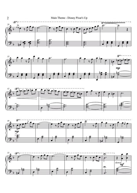 Up main theme married life piano sheet 2 free sheet music by Michael ...