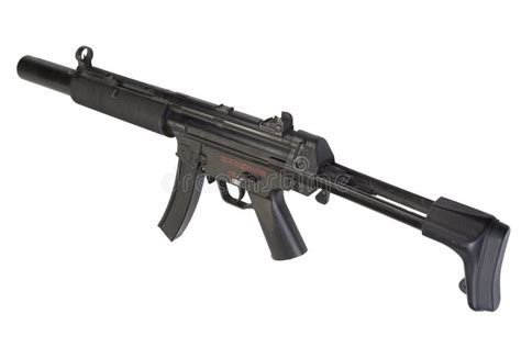 Submachine Gun MP5 with Silencer Stock Photo - Image of silencer ...