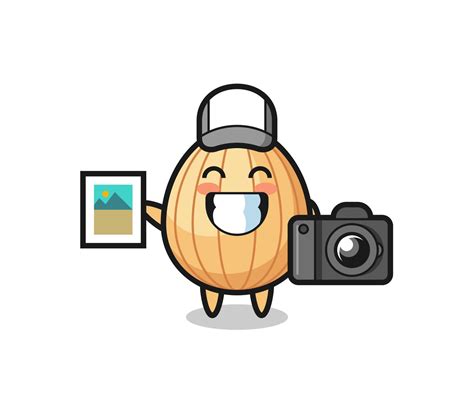 Character Illustration of almond as a photographer 6776716 Vector Art ...