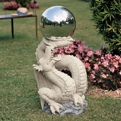 Design Toscano Sir Sagremor's Dragon with Gazing Orb 30-in Dragon ...