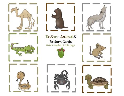 Preschool Printables: Desert Animals