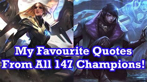 My favourite quote from every League of Legends Champion! - YouTube