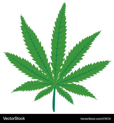 Marijuana leaf Royalty Free Vector Image - VectorStock