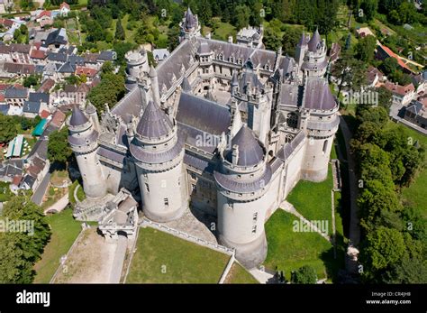 France, Oise, Pierrefonds, castle (aerial view Stock Photo - Alamy