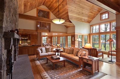 Cozy Log Cabin Interior