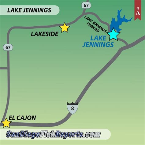 Lake Jennings - Lakeside, CA - Fish Reports & Map