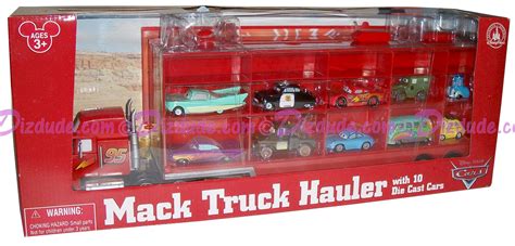 DIZDUDE.com | Disney Pixar “Cars” Mack Truck Hauler with 10 Die Cast ...