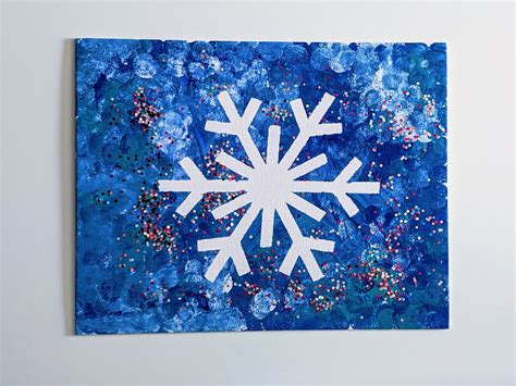 Beautiful and Super Simple Snowflake Painting for Kids - Crafting A Fun ...