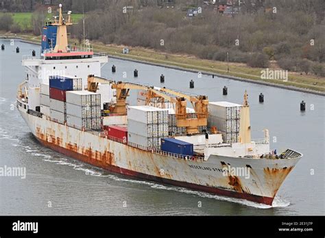 Refrigerated Cargo Ship (Reefer) Nederland Stream passing the Kiel ...