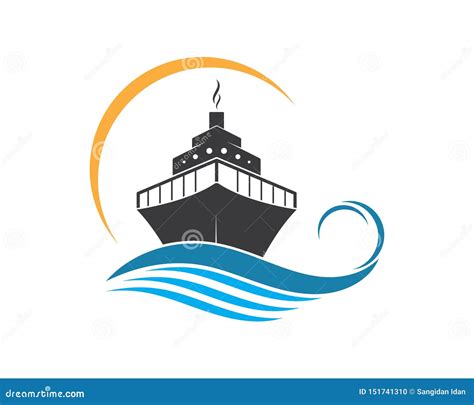 Ejemplo Del Icono Del Vector De Logo Template Del Barco De Cruceros ...