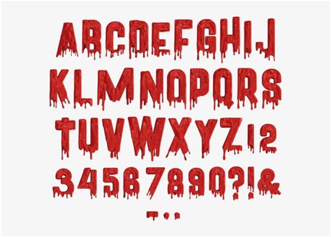 Invisible Horror Font - Blood Alphabet Png Transparent PNG - 595x595 ...