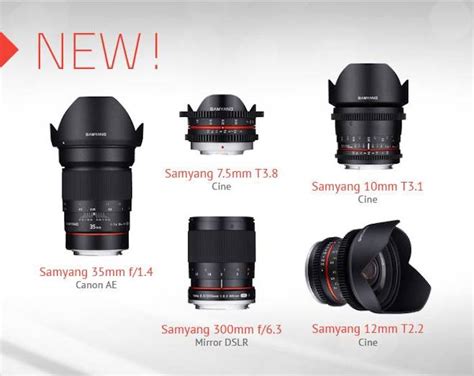 Samyang Announced Five New Lenses - Camera Times