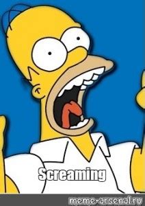 Create meme "the simpsons scream, Homer agrrr, Homer Simpson screaming ...