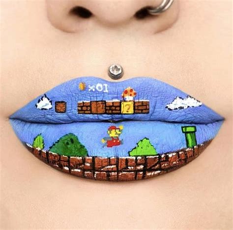 21 Insanely Intricate Lip Art Looks for Halloween Beauty - Brit + Co