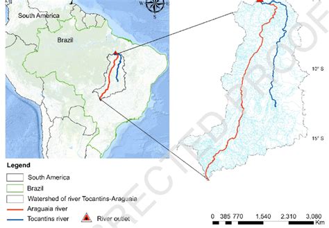 Location of the watershed of the Tocantins-Araguaia Rivers. | Download ...