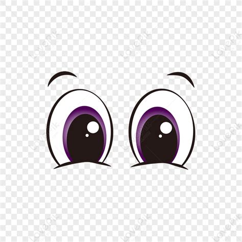 Purple Cartoon Anime Vector Oval Big Eyes Eyes Clipart Anime Eyes PNG ...