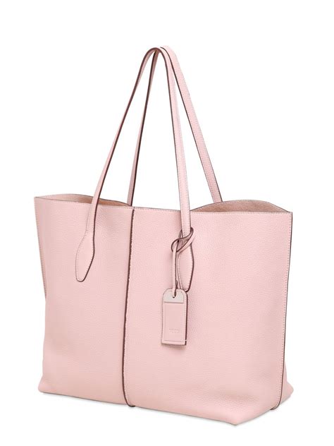 Tod's Large Joy Textured Leather Tote Bag in Light Pink (Pink) - Lyst