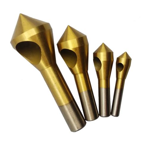 4pcs Set Countersink Deburring Drill Bits Metal Taper Stainless Steel ...