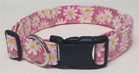 dog collar, pink daisy, daisy, daisies, floral, floral dog collar ...