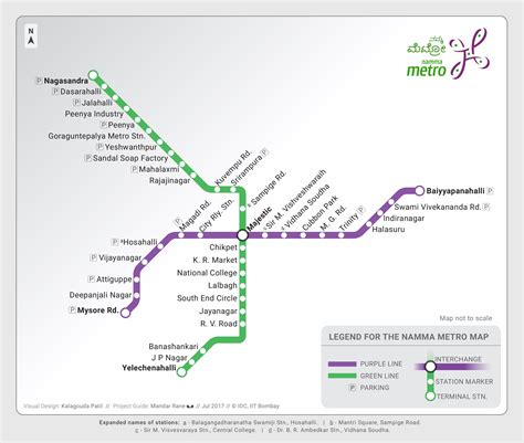 Metro Bangalore map - Bangalore metro rail map (Karnataka - India)