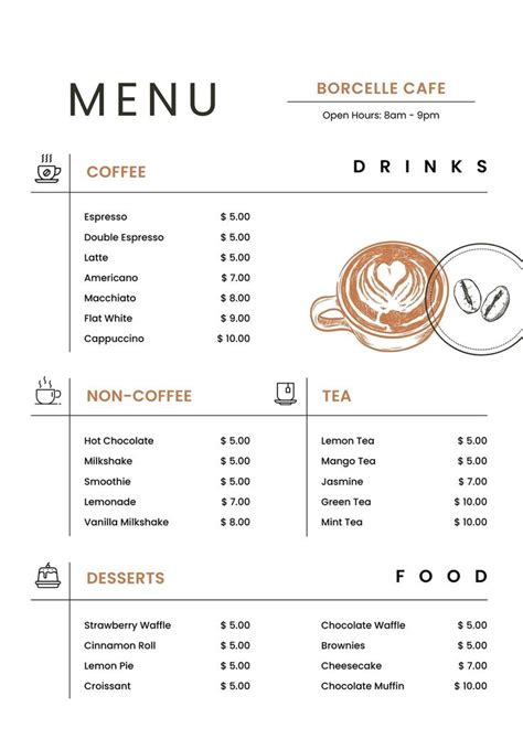 White and White Minimalist Coffee Cafe Menu - Templates by Canva in ...