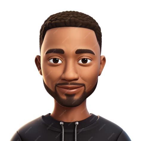 Premium Photo | Memoji African American man on white background Emoji