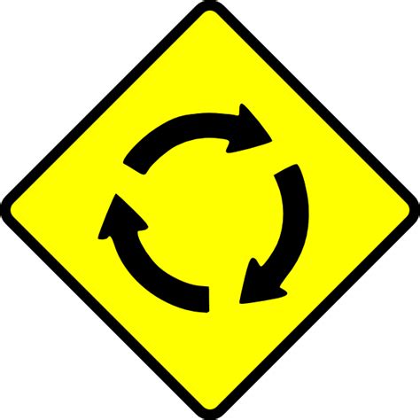 Caution Roundabout Clip Art at Clker.com - vector clip art online ...