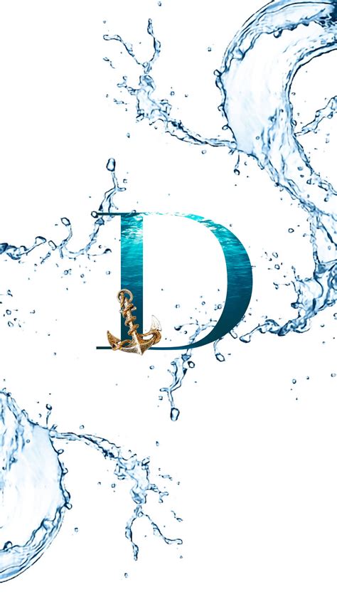 Download Letter D With Anchor Phone Wallpaper | Wallpapers.com