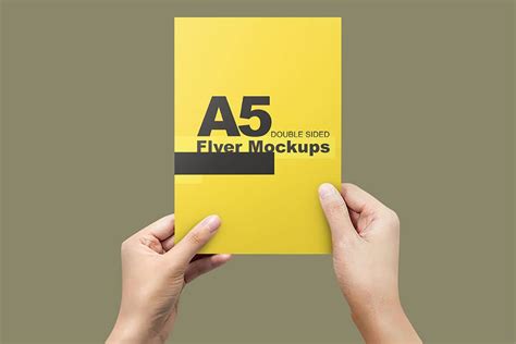 Download This A5 Flyer PSD Mockup For Presentation - Designhooks