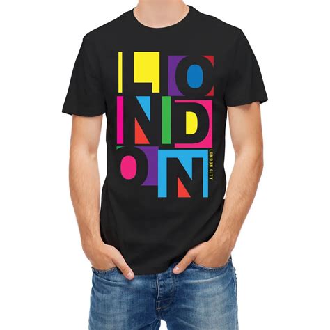 T Shirt London Typography Cotton Cool Design 3D Tee Shirts New Fashion ...