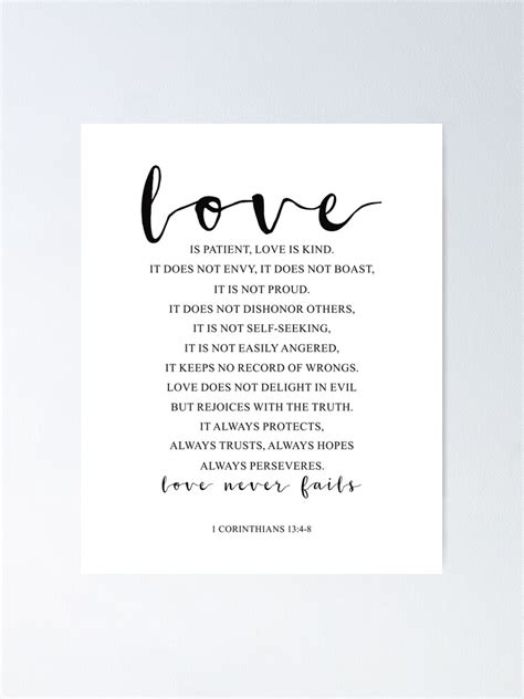 "Love Is Patient, Love Is Kind, 1 Corinthians 13:4-8. Bible Verse ...