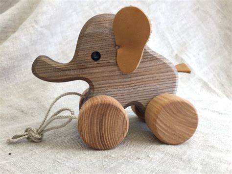 Big Wooden Toy Elephant,pull Along Toy,birthday Gift,christmas Gift ...