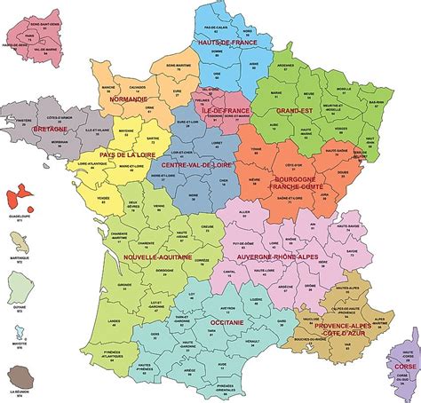 Road Map Of France Regions