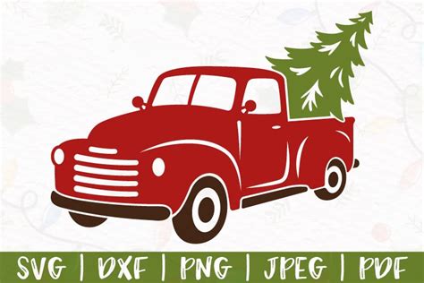 Christmas truck svg, Christmas svg, Red Truck svg, (909723)