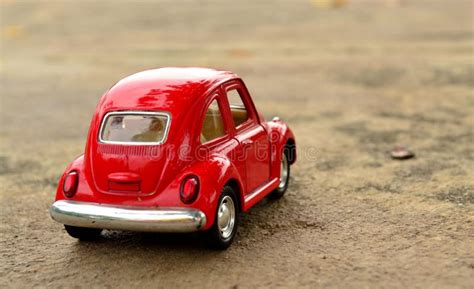 Red toy car stock photo. Image of childhood, closeup - 61461152