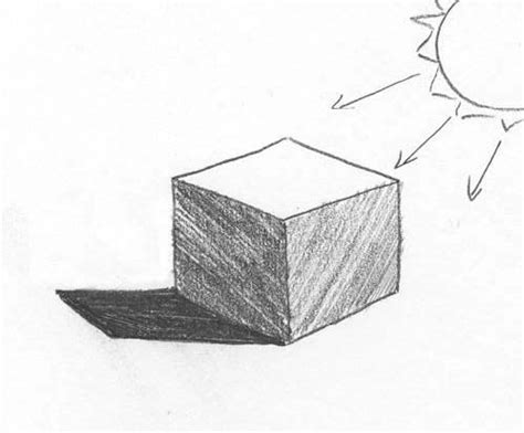 Cube Shadow Drawing at PaintingValley.com | Explore collection of Cube ...