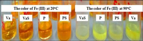 The amount of iron adsorbed after incubation at 20 o C and 90 o C The ...