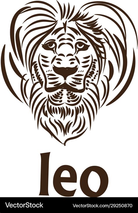 Leo symbol is good for tattoo or logo art modern Vector Image