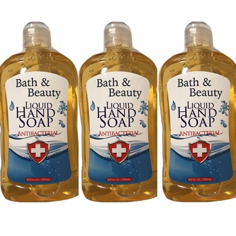 3 Bath & Beauty Liquid Hand Soap Antibacterial Soap 16.9 Fl oz Each ...